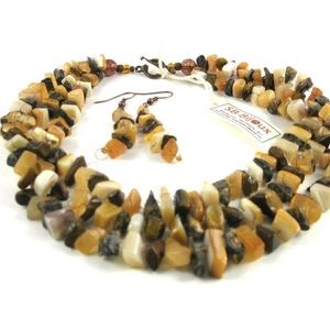 SB-Bijoux Assorted Pebbles Stone necklace set